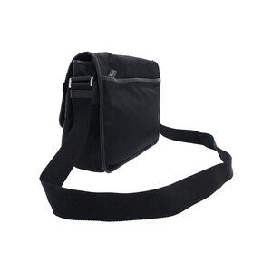 Prada Bag Messenger Nylon Tessuto Re Black Nylon Saffiano Leather